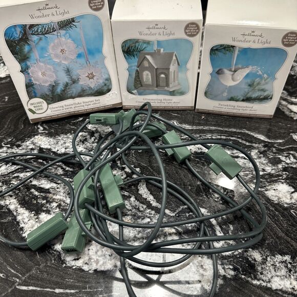 Set of 3 Hallmark Wonder & Light Ornaments Snowflake Starter Set, Home, Snowbird